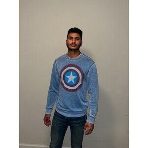 Men's Captain America Crewneck SZ S